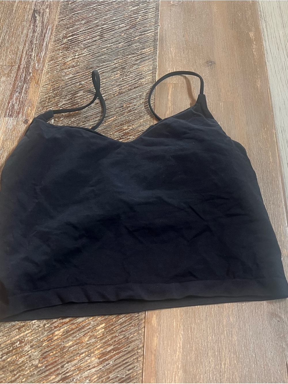 Anthropologie Black Spaghetti Strap Crop Top or Bralette